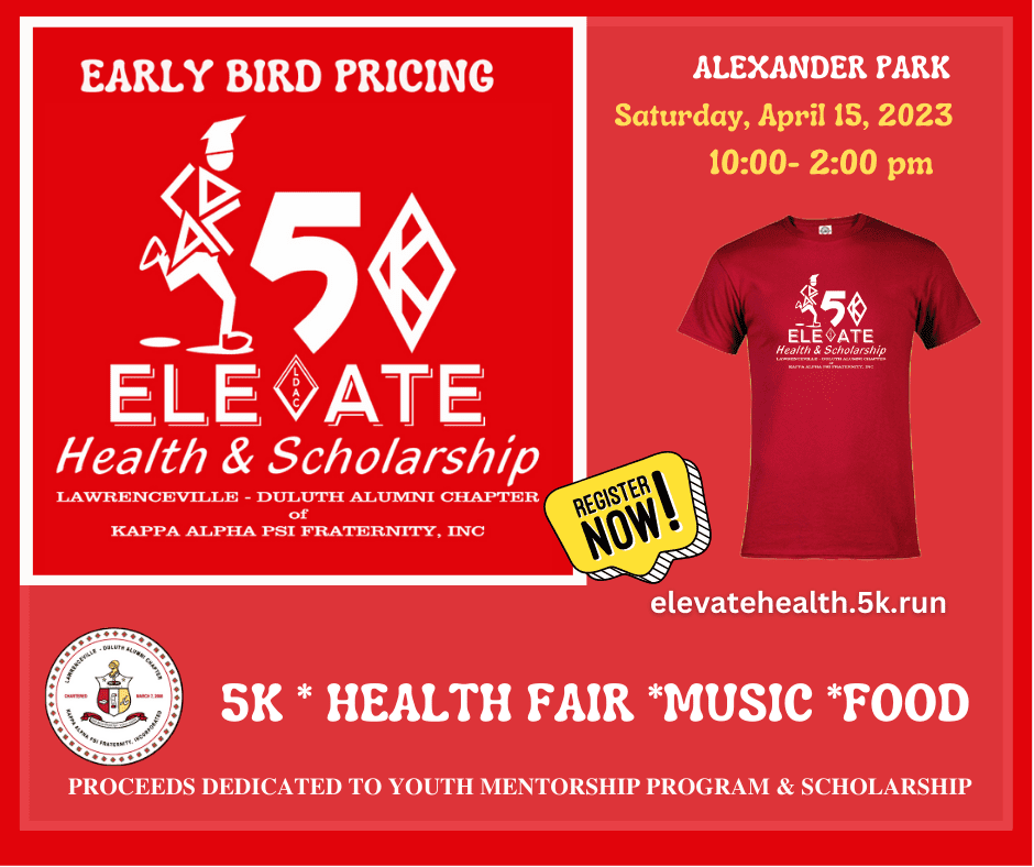 Elevate Health & Scholarship 5k and Fair @ Alexander Park |  |  | 