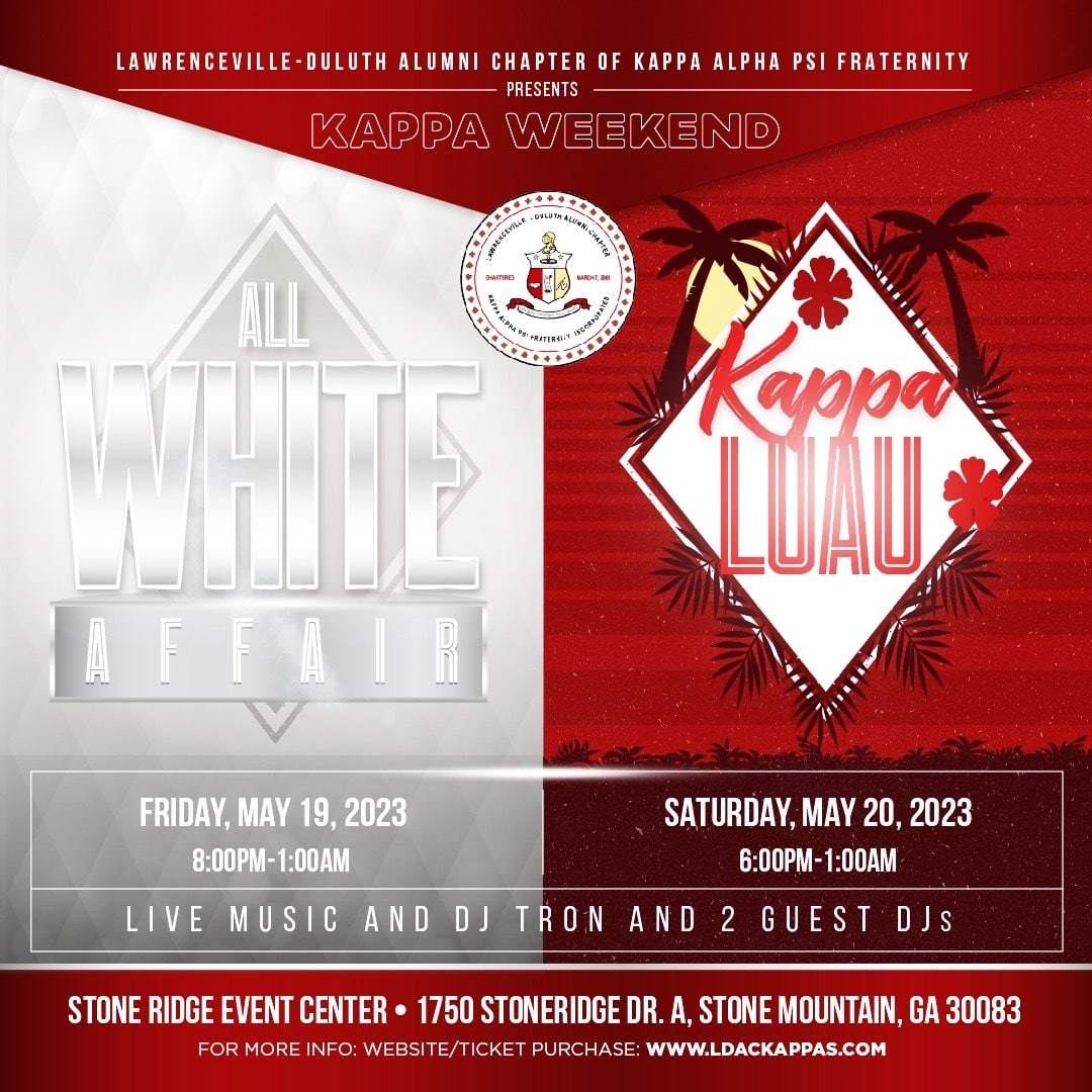 Kappa Weekend featuring All White Affair & Kappa Luau @ Stone Ridge Event Center