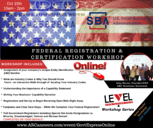Federal Government Registration and Certification Workshop – LIVE Online! @ Live Online Webinar Session