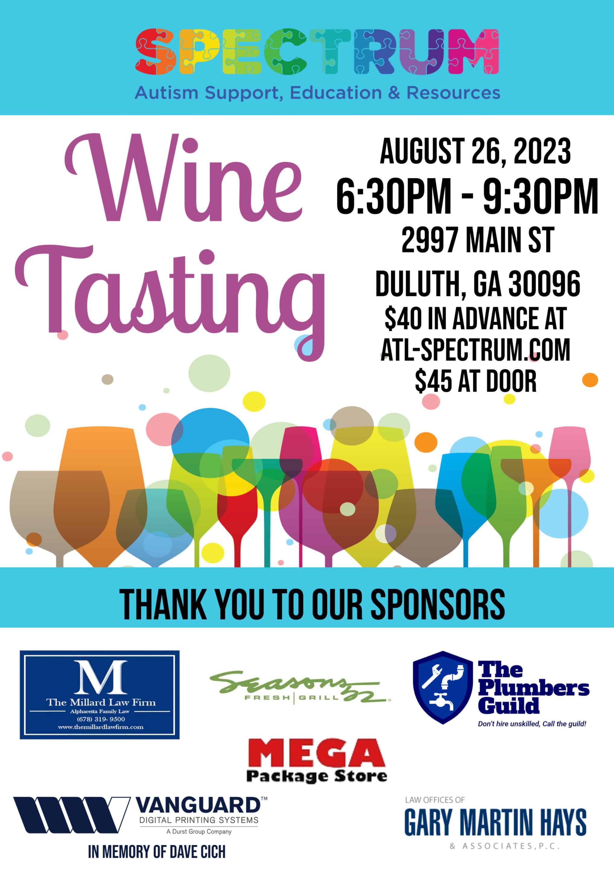 Wine Tasting & Silent Auction @ Spectrum Autism Support Center  |  |  | 