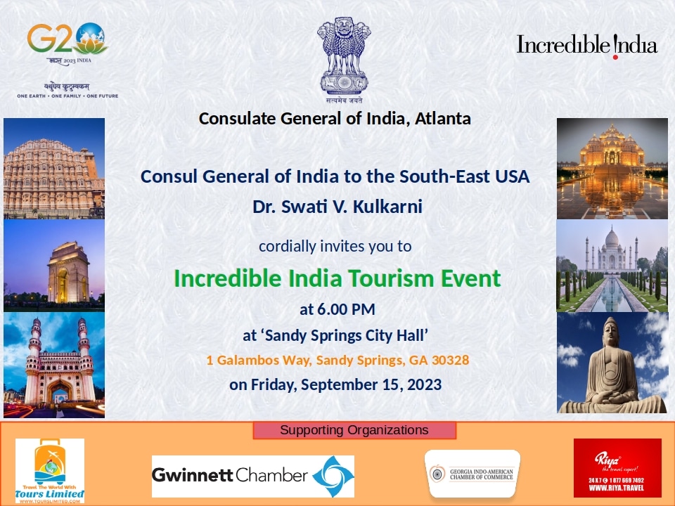 INCREDIBLE INDIA TOURISM EVENT @ SANDY SPRINGS CITY HALL |  |  | 