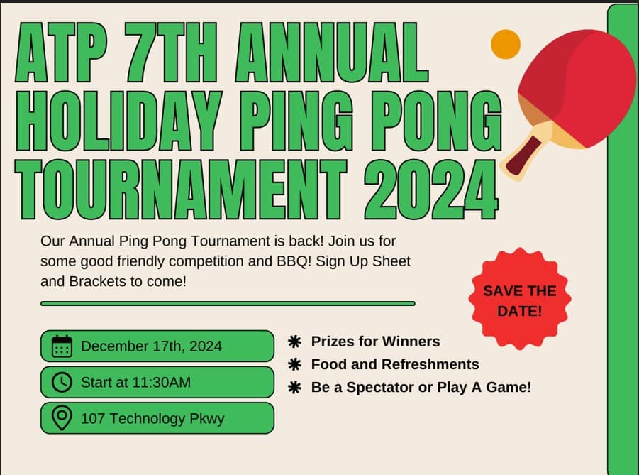 ATLANTA TECH PARK’S 7TH ANNUAL PING PONG TOURNAMENT