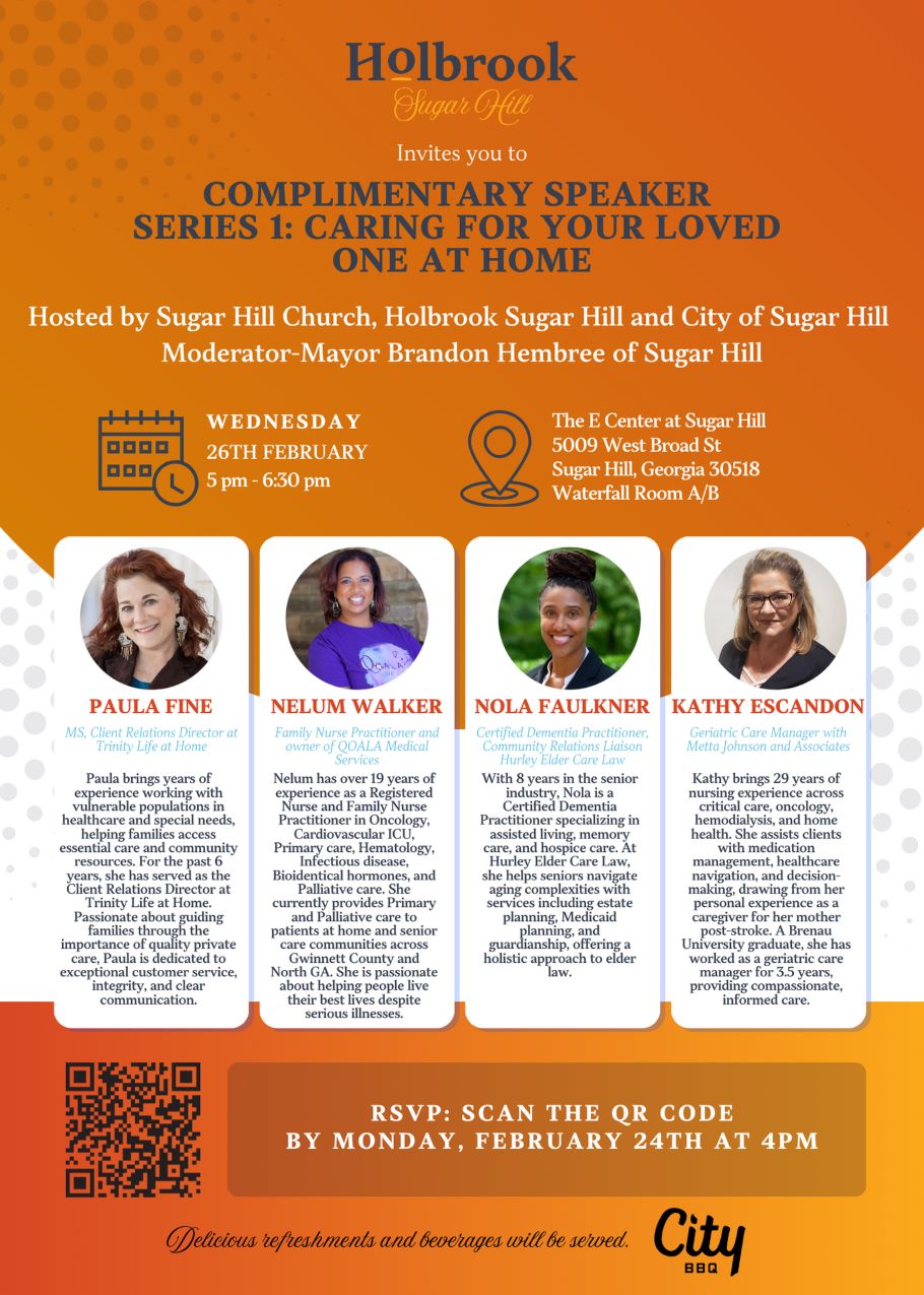 Complimentary Speaker Series-Care For Aging Parents @ E Center Downtown Sugar Hill | | | 